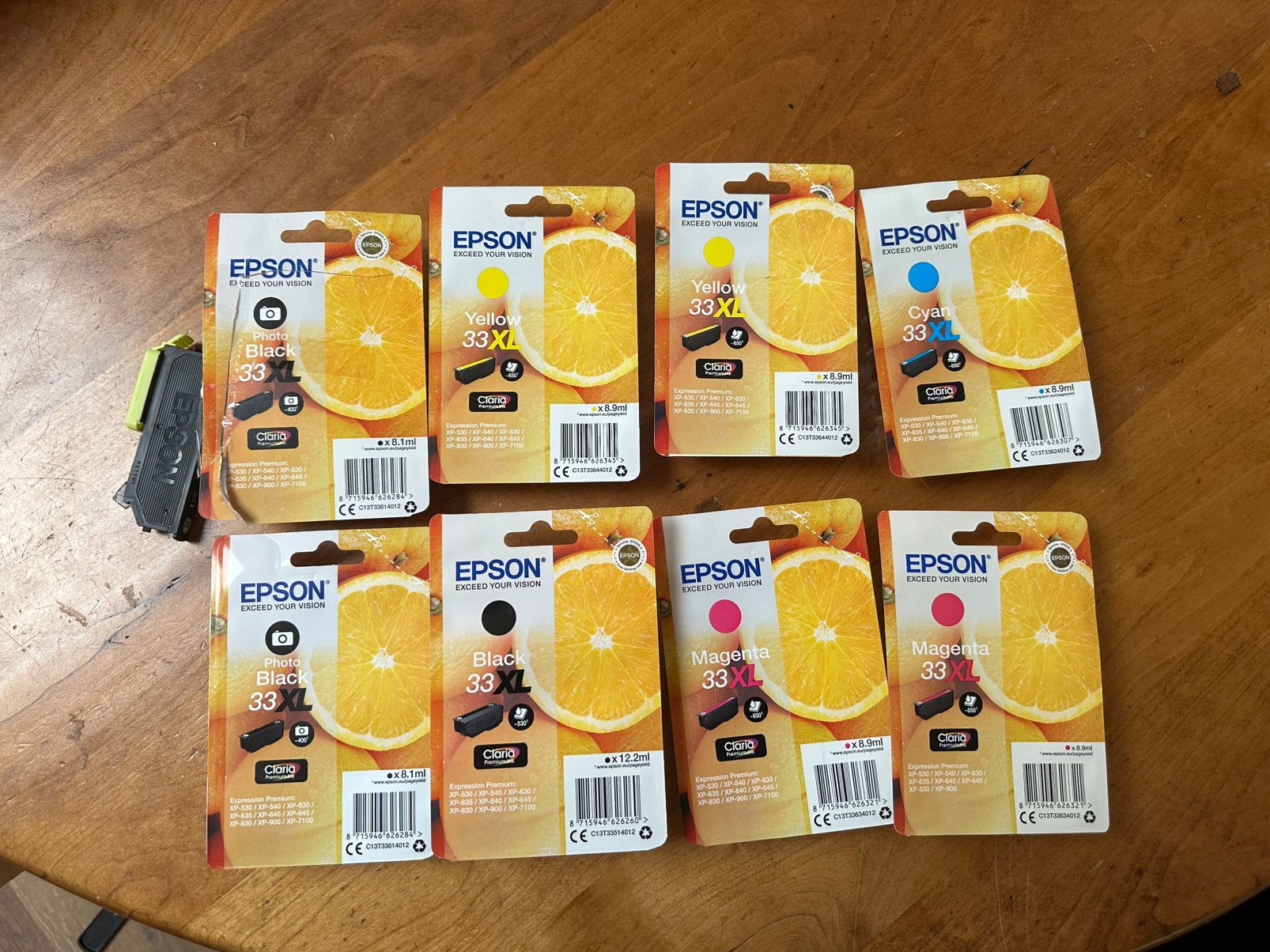 Originele Epson 33XL cartridges – 9 stuks, Computers en Software, Ophalen of Verzenden, Nieuw
