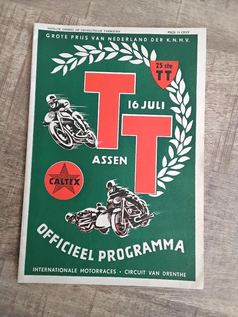 Oud tt assen programma 1955, Ophalen of Verzenden, Gebruikt, Motoren