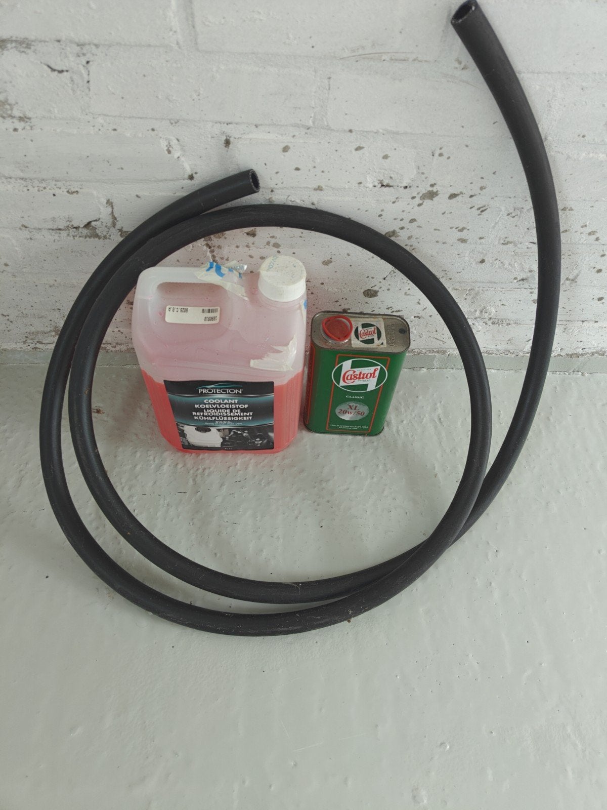 koelvloeistof, motorolie 20W/50, Ophalen