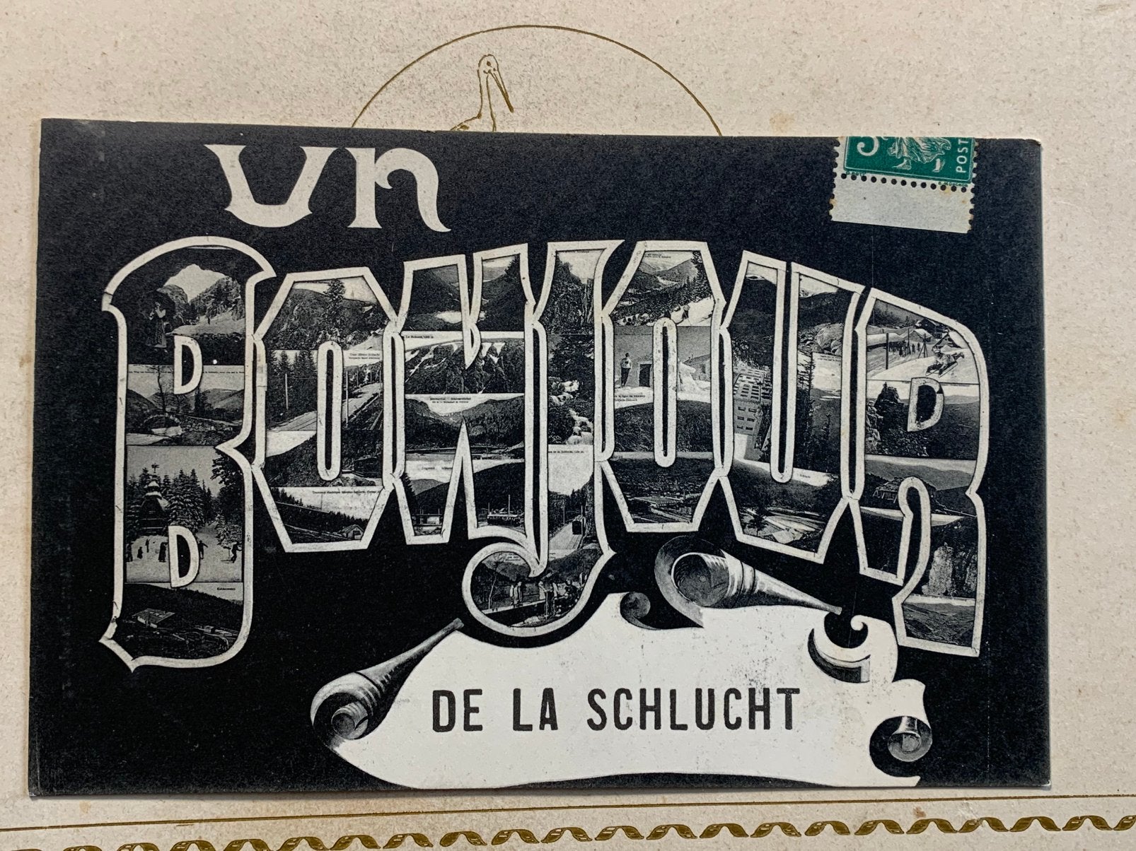 Un bonjour de la Schlucht, Ophalen of Verzenden, Voor 1920, Gelopen, Frankrijk