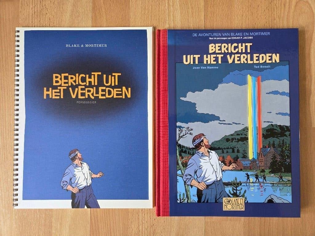 Persdossier Bericht uit het verleden + HC Blake en Mortimer, Eén stripboek, Ophalen of Verzenden, Zo goed als nieuw