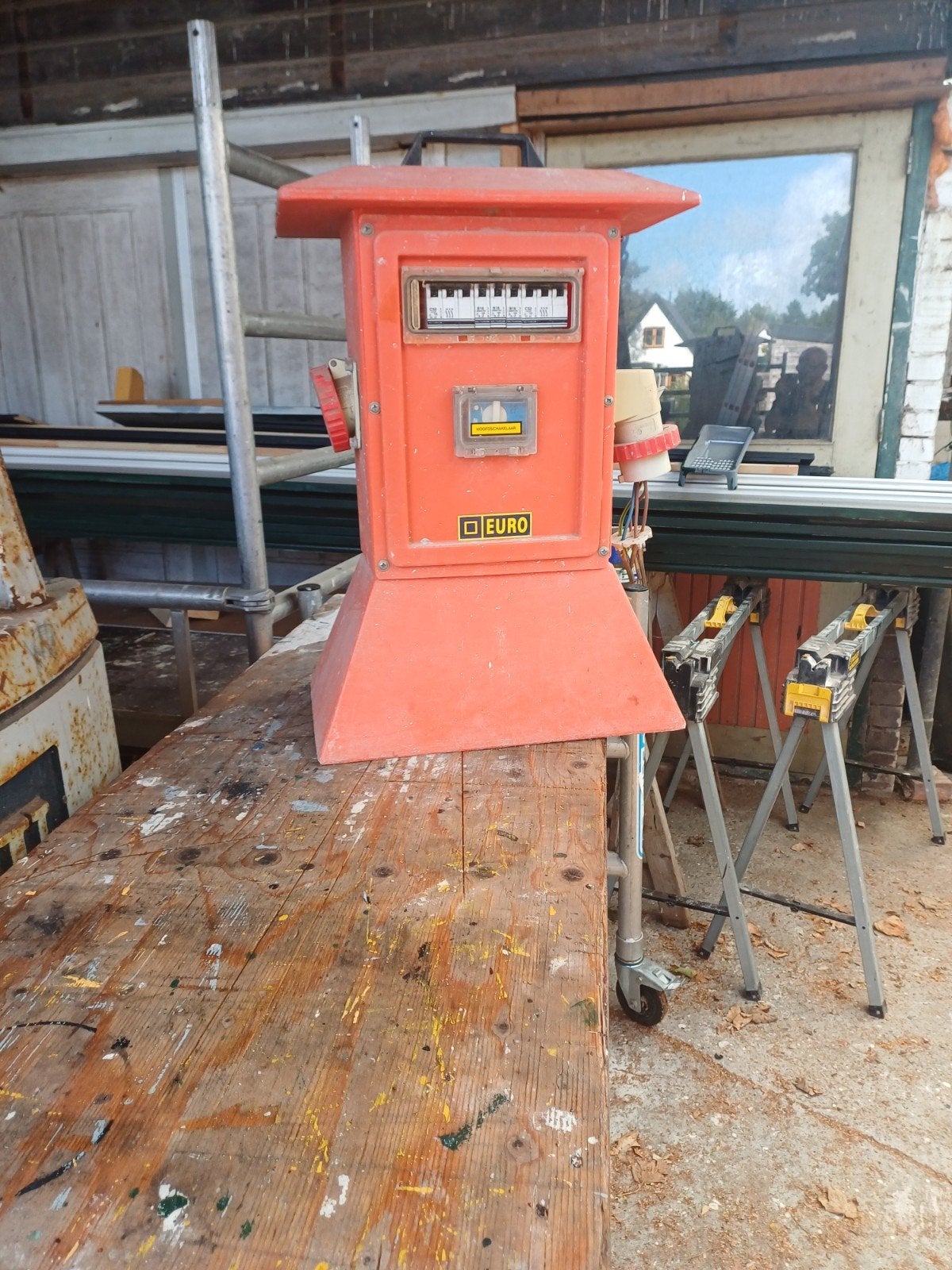 bouw stroom kast, Gebruikt, 70 mm of meer, Ophalen of Verzenden, Lintzaag