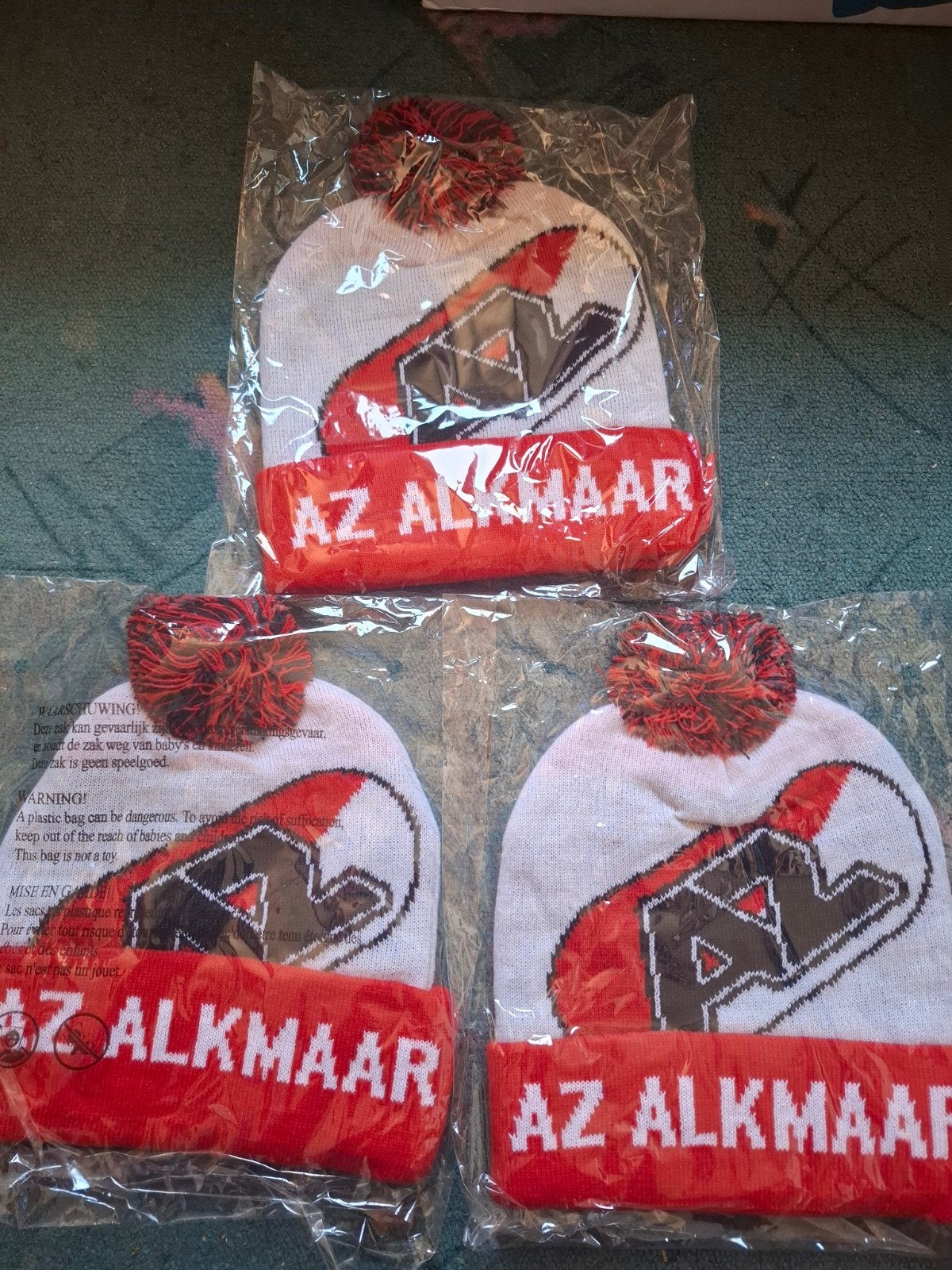 AZ Alkmaar mutsen, Verzamelen, Verzenden, Nieuw, AZ, Pet of Muts