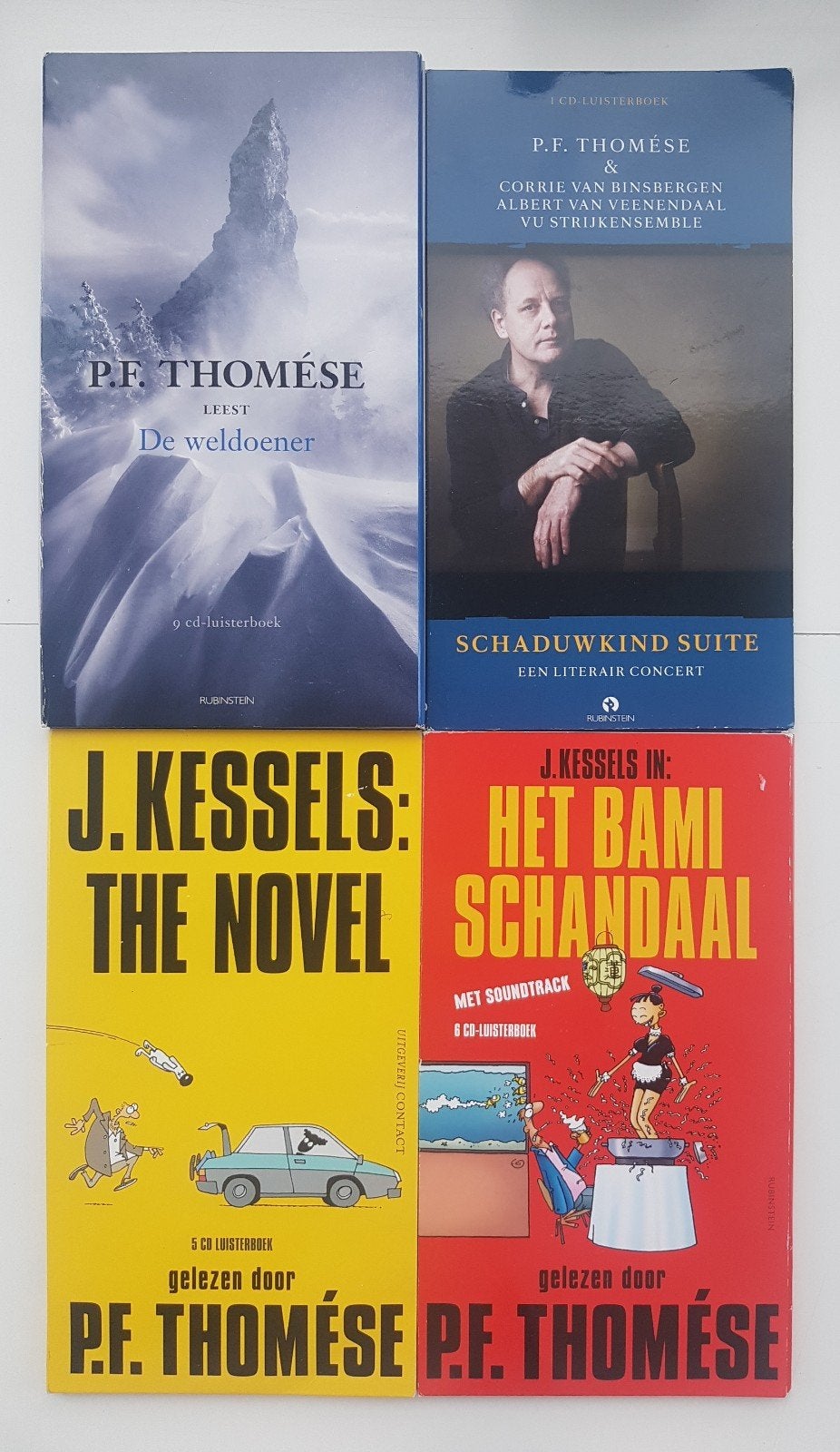 4x Luisterboek P.F. Thomése oa. De Weldoener, J. Kessels, Boeken, Ophalen of Verzenden, P.F. Thomése, Cd, Volwassene