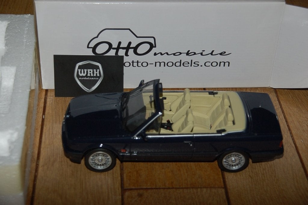 1:18 BMW 325 CABRIO E30 blue Otto mobile OT114 WRH, Verzenden, Zo goed als nieuw, Auto, OttOMobile