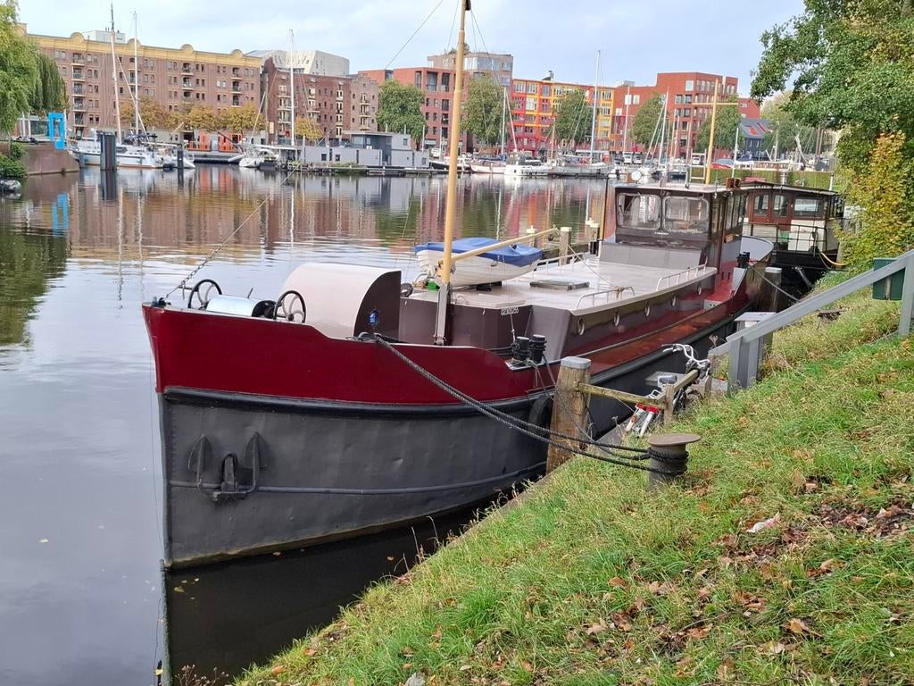 Mooi woonschip met vaste ligplaats., Huizen en Kamers, Woonboten te koop, Groningen