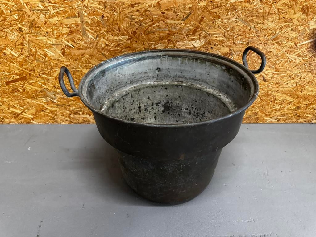 Antieke Koperen Houtbak / Aker – Robuust (ca 7 kg) - ReK4, Antiek en Kunst, Ophalen