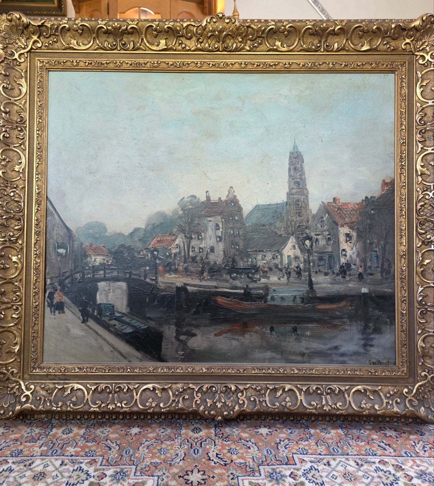 Amsterdams stadsgezicht, George Hendrik Breitner, 1857-1923, Antiek en Kunst, Kunst | Schilderijen | Klassiek, Ophalen