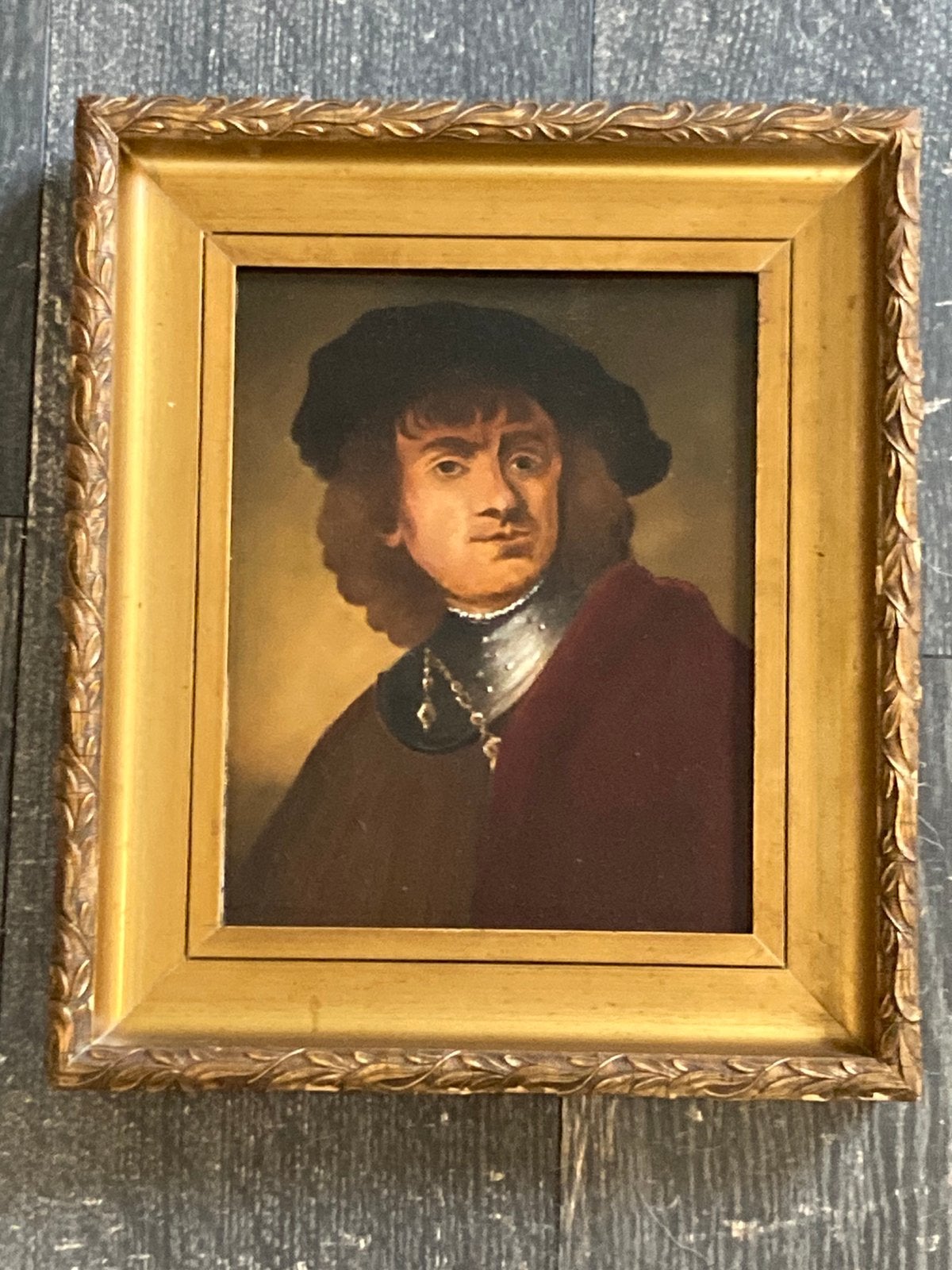 Schilderij, copie van Rembrandt (050526h), Antiek en Kunst, Ophalen of Verzenden, Olieverf, Portret of Personen, Paneel