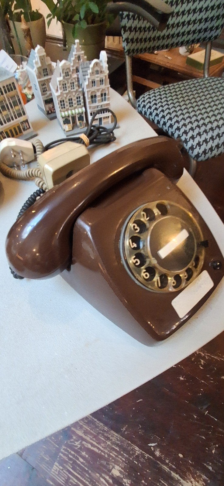 Vintage PTT T65 Draaischijf Telefoon Mocca 1981, Ophalen of Verzenden