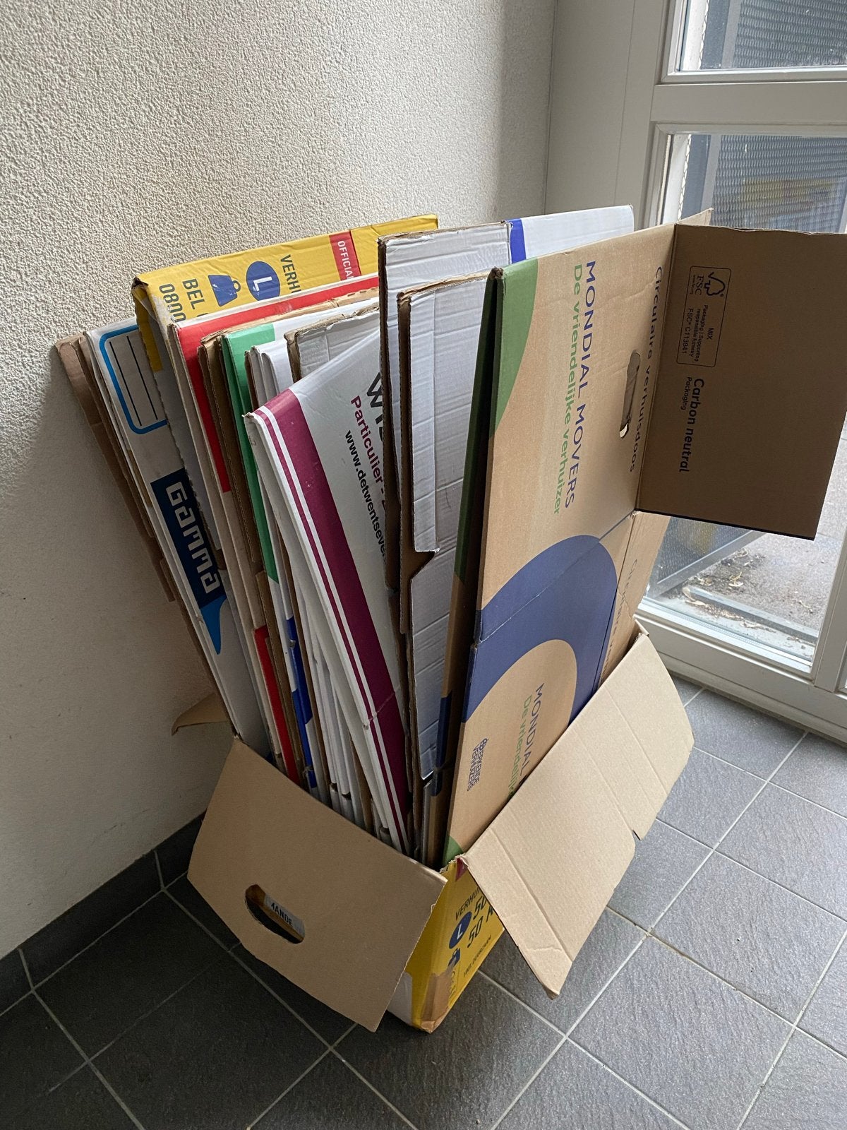 23 gebruikte verhuisdozen, Ophalen, 40 tot 60 cm, Opvouwbaar, 50 tot 75 cm