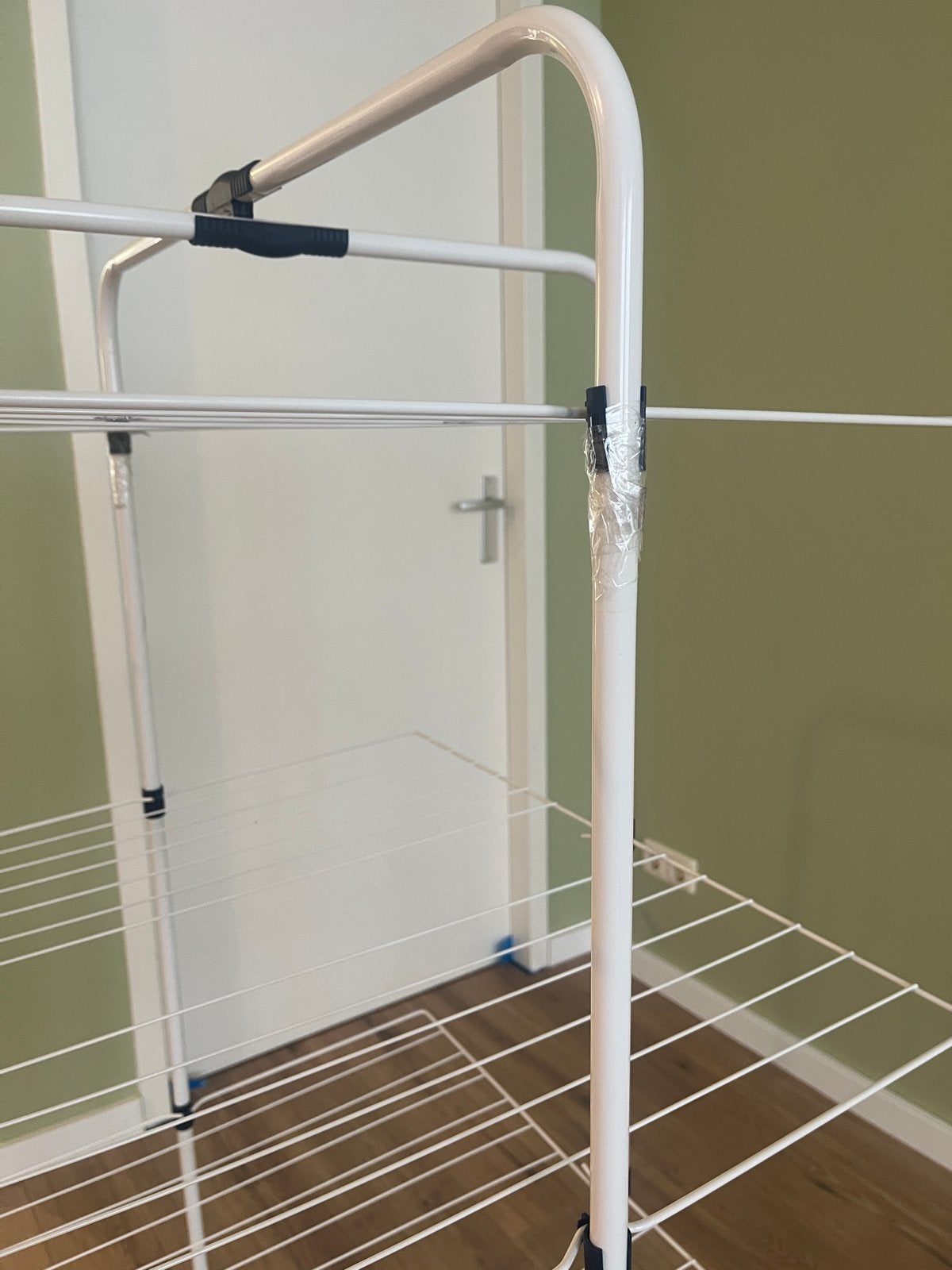 Wit droogrek op wieltjes - 3 lagen, Ophalen, Gebruikt