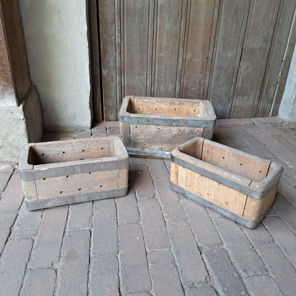 Oude brocante rechthoekige kaasmal kaas mal Etage3, Gebruikt, ., Ophalen of Verzenden, .