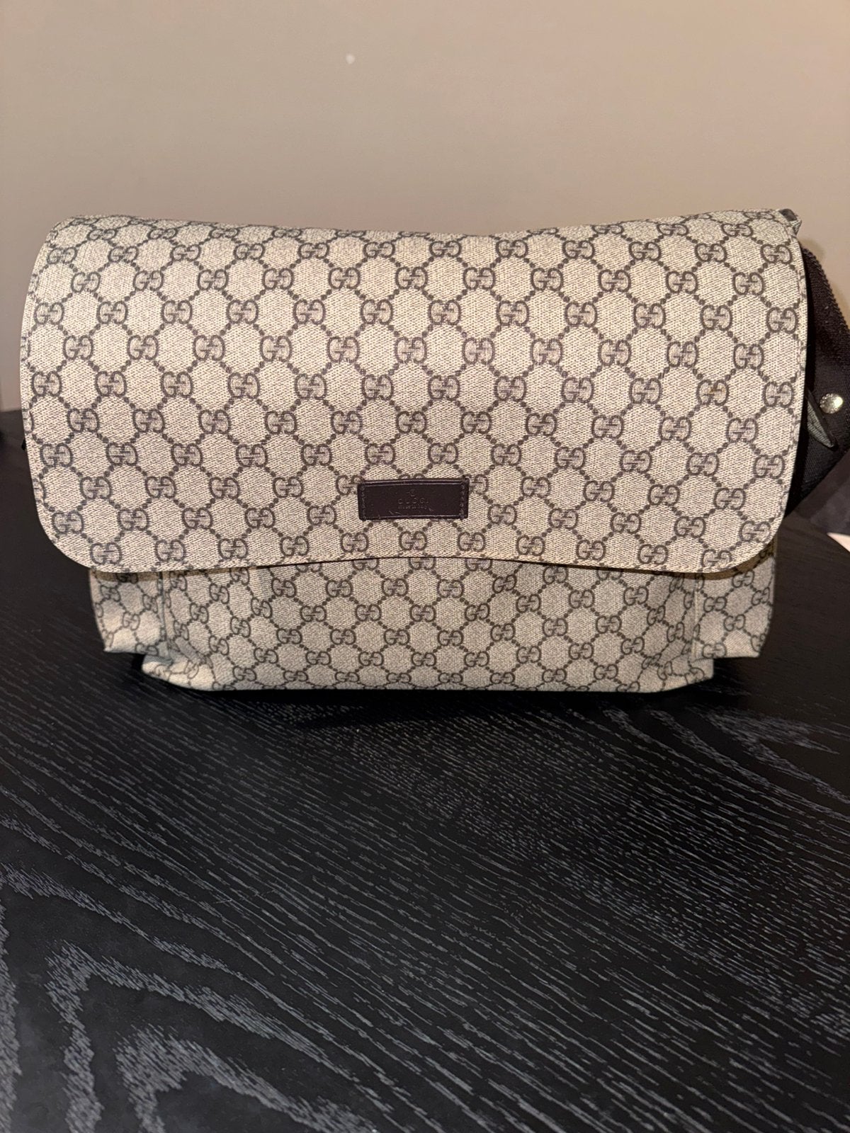 Gucci GG Supreme luiertas, Ophalen, Bruin, Gucci, Schoudertas functie