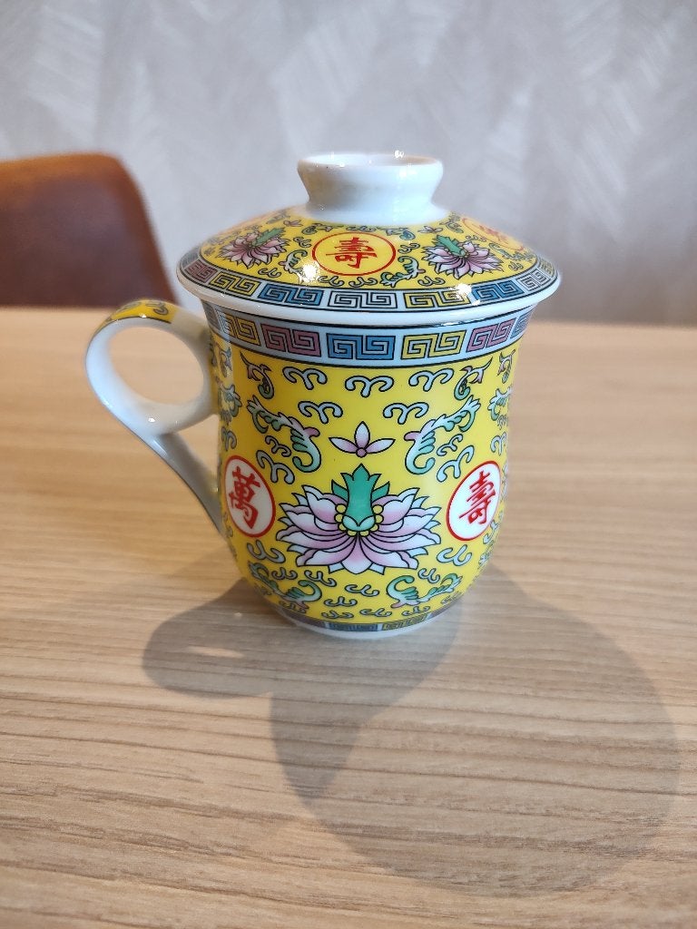 Chinese theemok, Gebruikt, Ophalen of Verzenden, Overige stijlen, Kop(pen) en/of Schotel(s)