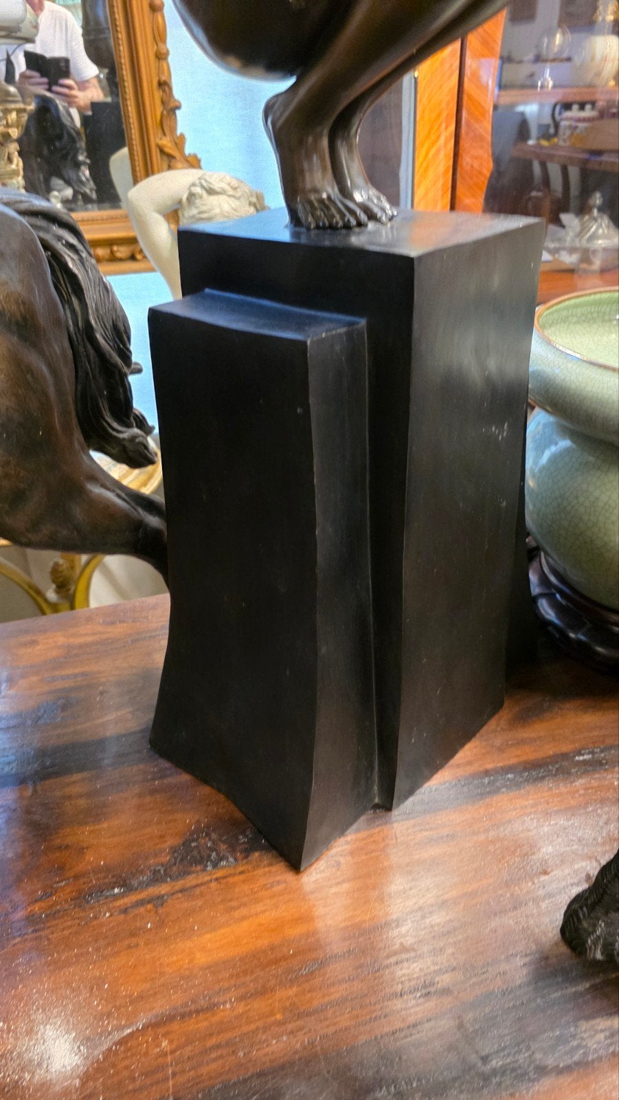 zeer groot antiek bronzen Art Deco beeld 100 cm, Antiek en Kunst, Kunst | Beelden en Houtsnijwerken, Ophalen