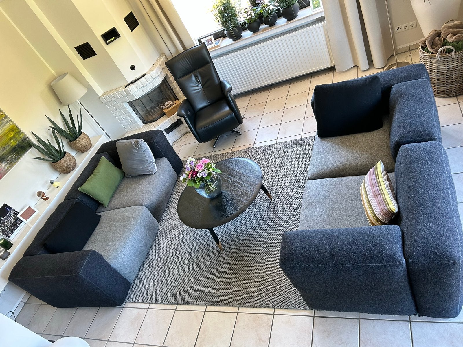 2 x Hay Mags bank Kvadrat Divina stof, Ophalen, 250 tot 300 cm, 100 tot 125 cm, Hoekbank