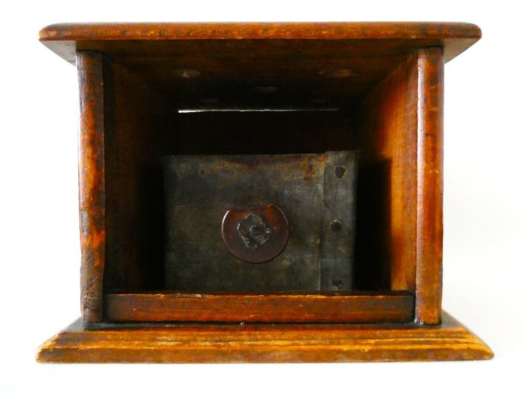 Antieke voetenstoof compleet met origineel metalen testje, Ophalen of Verzenden
