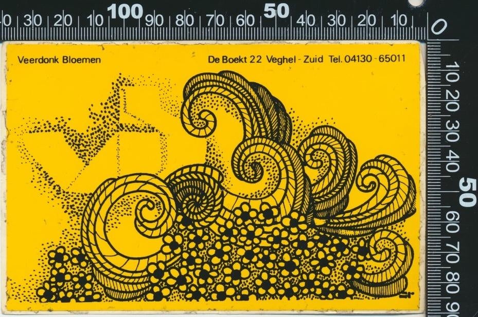 Sticker: Veerdonk Bloemen - Veghel, Ophalen of Verzenden, Zo goed als nieuw, Bedrijf of Vereniging
