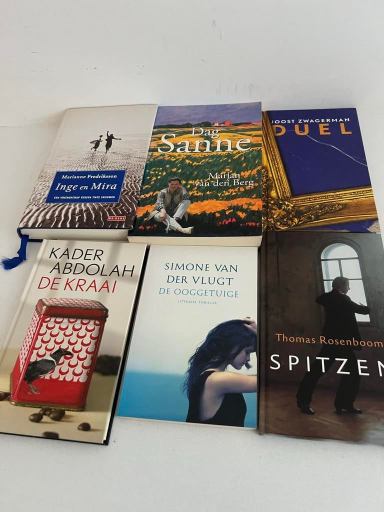 6 boeken verschillende titels - €1 per stuk, Ophalen of Verzenden, Gelezen