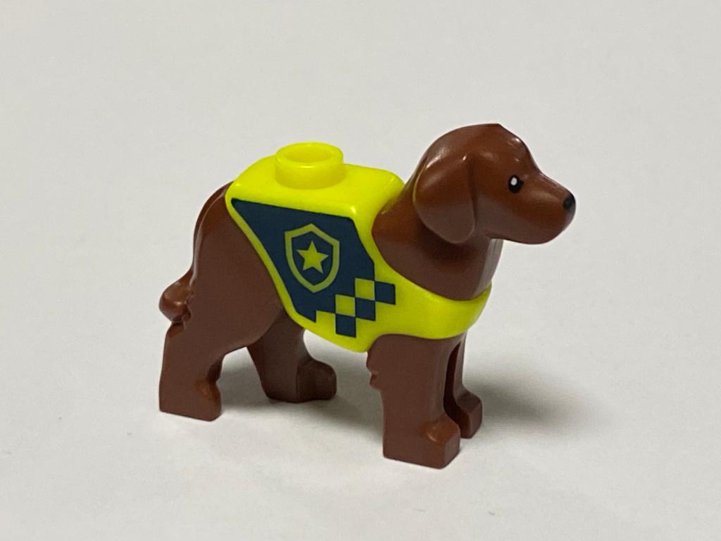 Lego nieuwe bruine reddingshond / labrador met vest