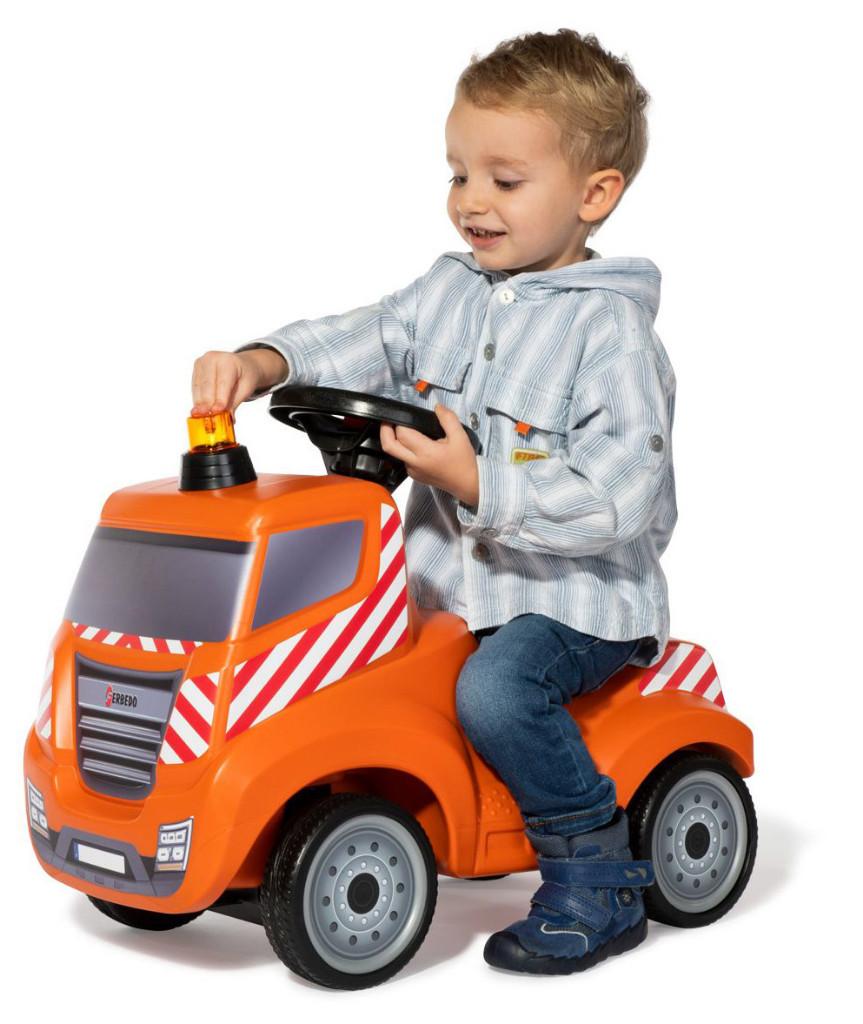 Ferbedo Service Vrachtwagen Oranje met Zwaailamp F171231, Kinderen en Baby's, Speelgoed | Buiten | Voertuigen en Loopfietsen, Ophalen of Verzenden
