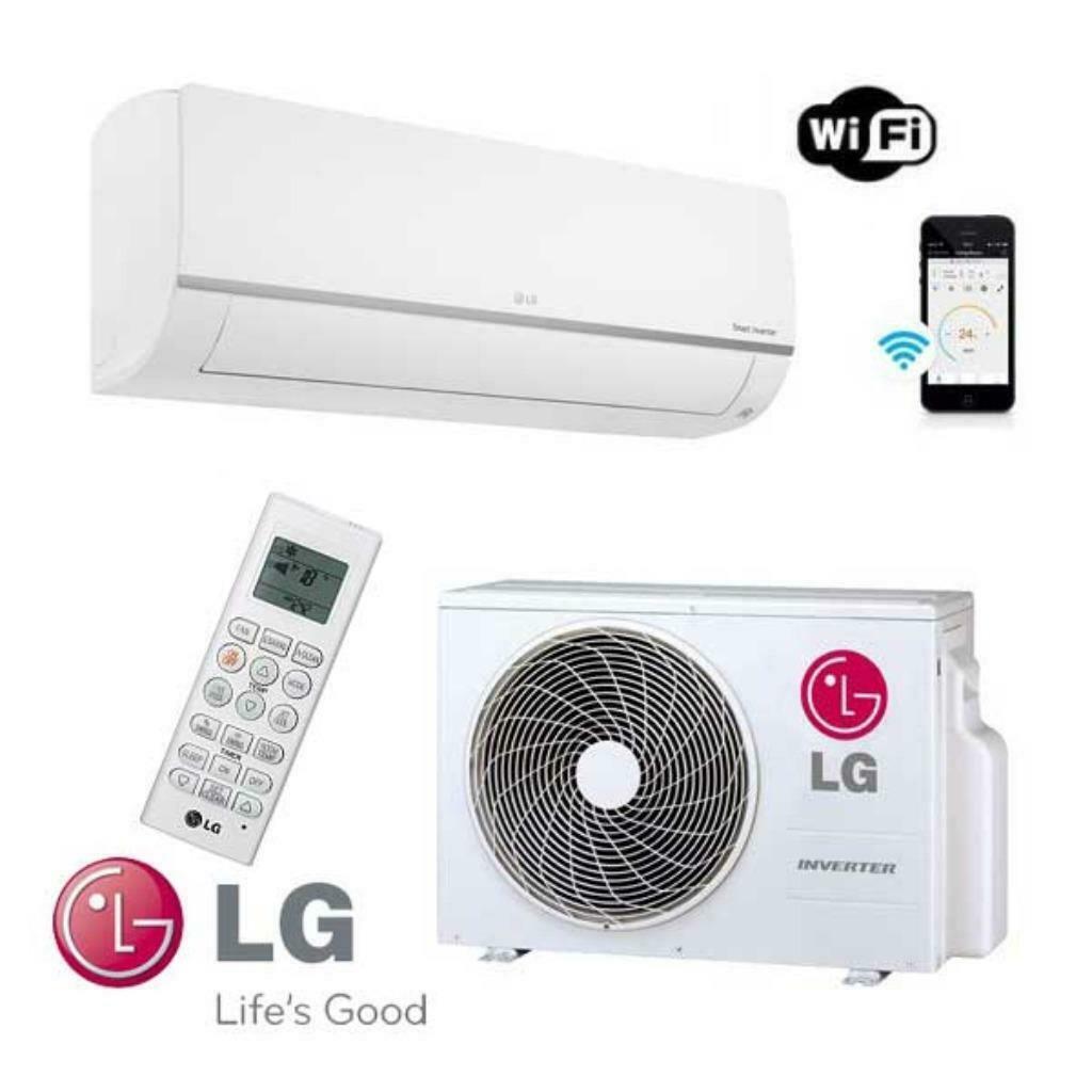 LG Airco Single en Duosplit spit unit warmtepomp Wifi, Ophalen, Koelen en Ontvochtigen, Timer, Nieuw