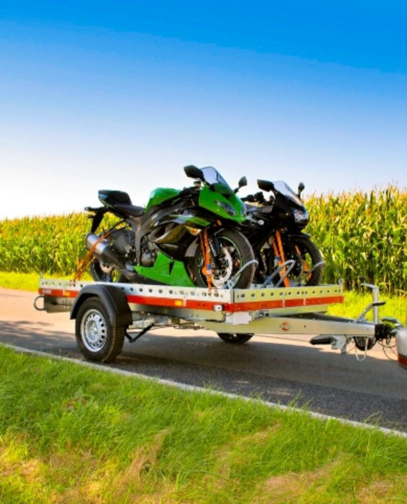Motortrailers huren motoraanhangers huren  *Geen borg*, Met chauffeur, Aanhangwagen