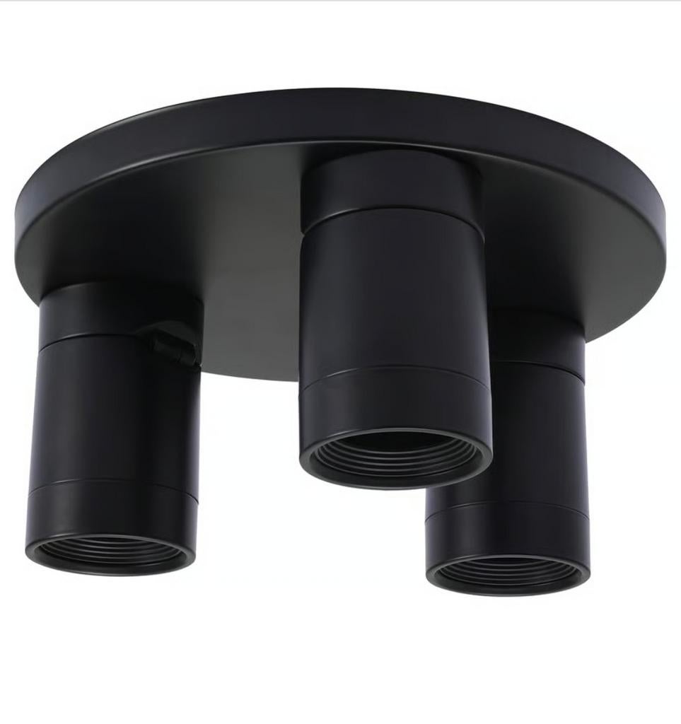 IKEA NYMÅNE Plafondlamp 3 Spots - Zwart, Ophalen of Verzenden, Zo goed als nieuw, Metaal, Modern