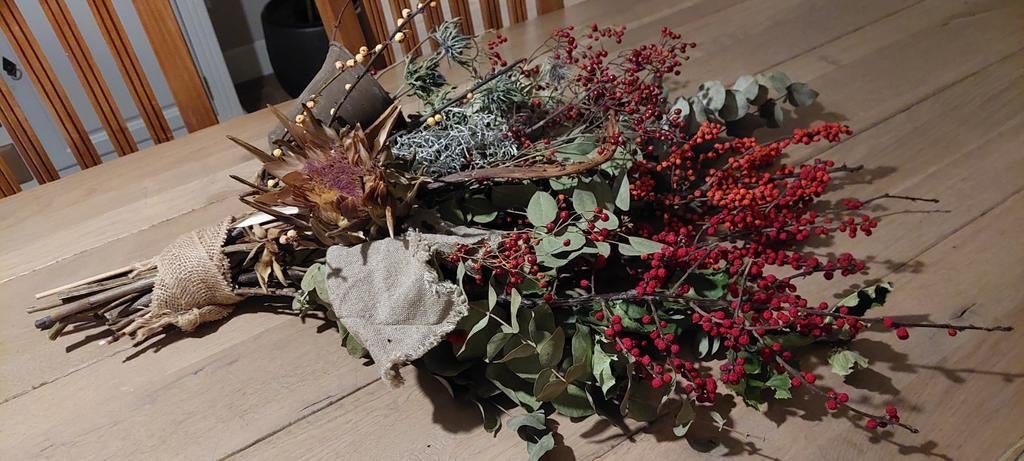 Decoratieve droogbloemen toef, Ophalen, Zo goed als nieuw