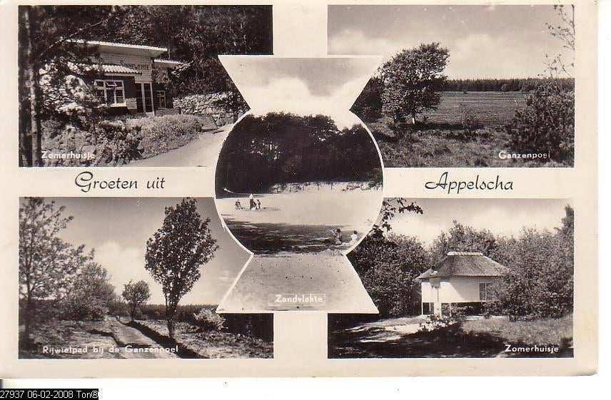 Ansichtkaart	Appelscha	5-luik, Verzenden, 1960 tot 1980, Gelopen, Friesland