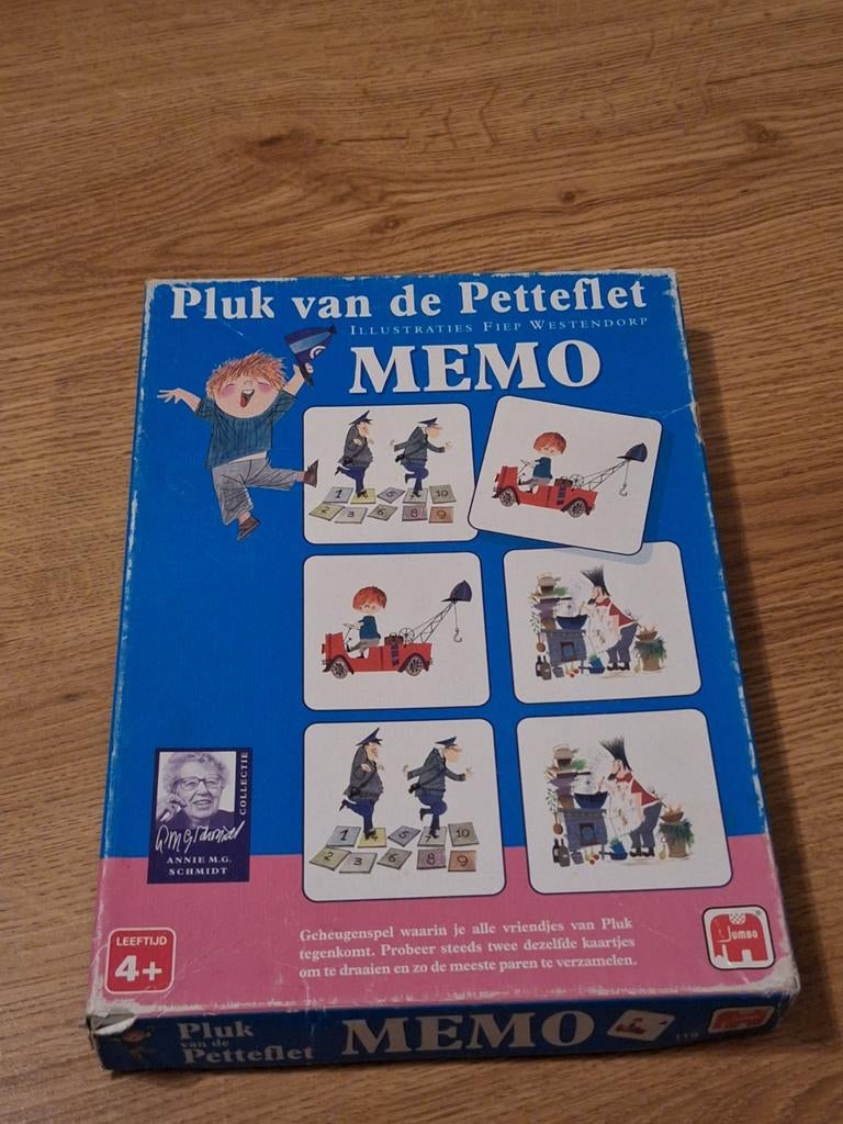 Pluk van de Petteflet Memo - Jumbo, Hobby en Vrije tijd, Gezelschapsspellen | Bordspellen, Gebruikt, Een of twee spelers, Drie of vier spelers