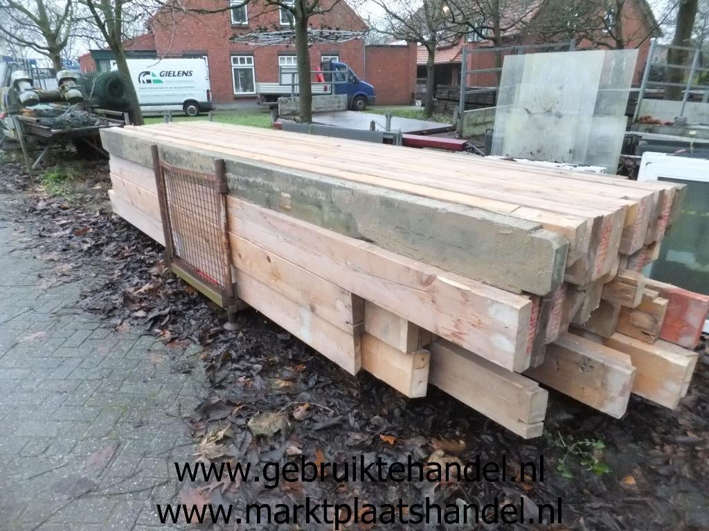 Zwaar lang balkhout 70x200, 460 L (a43)5, Doe-het-zelf en Verbouw, Hout en Planken, Ophalen, Gebruikt, Balk, Vuren