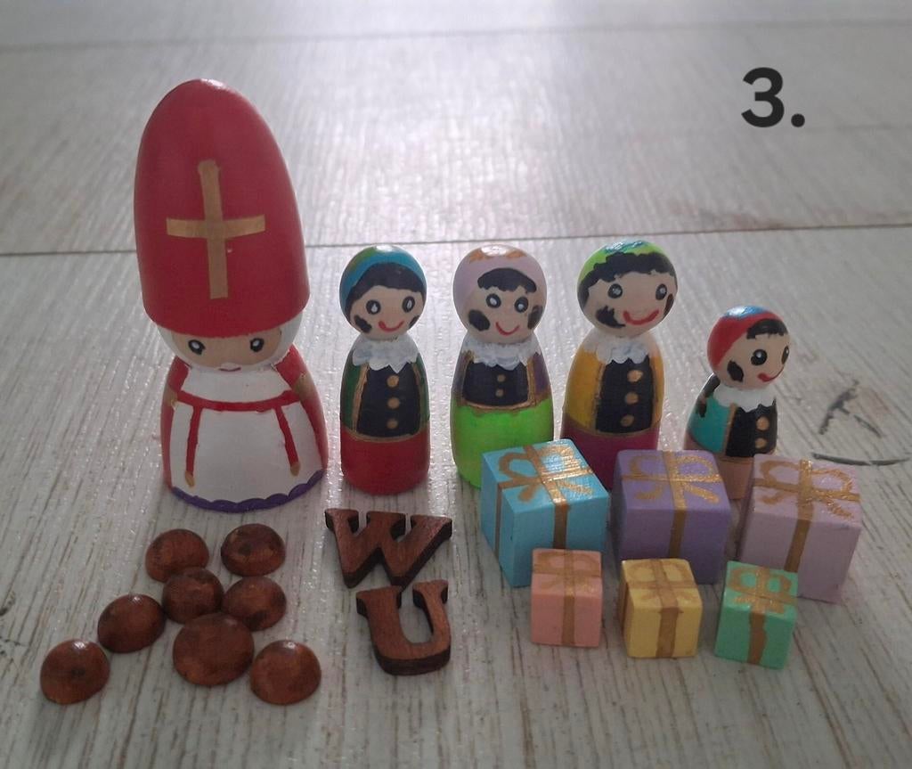 Pegdolls Sint met pietjes, Ophalen of Verzenden, Zo goed als nieuw
