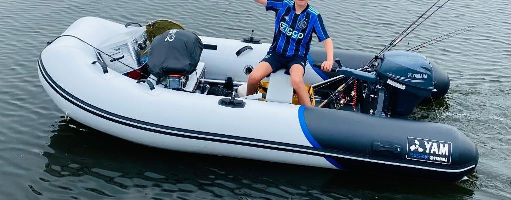 Rubberboot Yam 340S + Yamaha F9.9 JMHS uit 2021 als nieuw, Watersport en Boten, Ophalen, Aluminium, Yam, Zo goed als nieuw