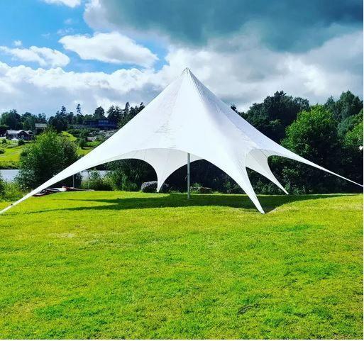 Profi Starflex-Shelter Stertent Starshade 14 x 14m. 2026 Wit, Tuin en Terras, Ophalen of Verzenden, Nieuw, 8 meter of meer, Stertent