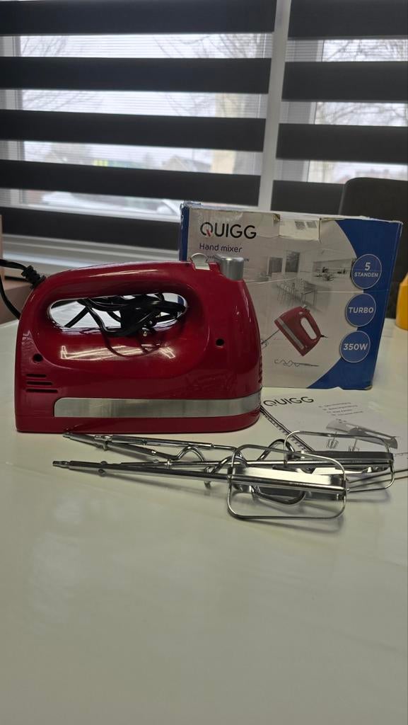 Quigg Handmixer - Zo goed als nieuw!, Witgoed en Apparatuur, Keukenmixers, Zo goed als nieuw, Minder dan 1 liter, 3 snelheden of meer