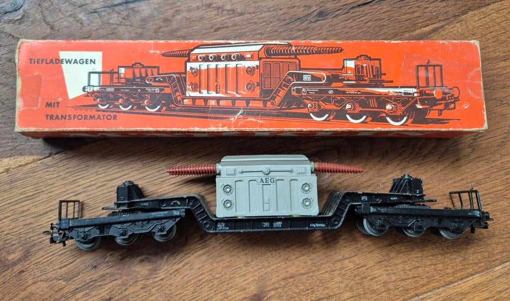 Märklin Laaglaadwagon met Transformator, Ophalen, Wisselstroom, Gebruikt, Wagon