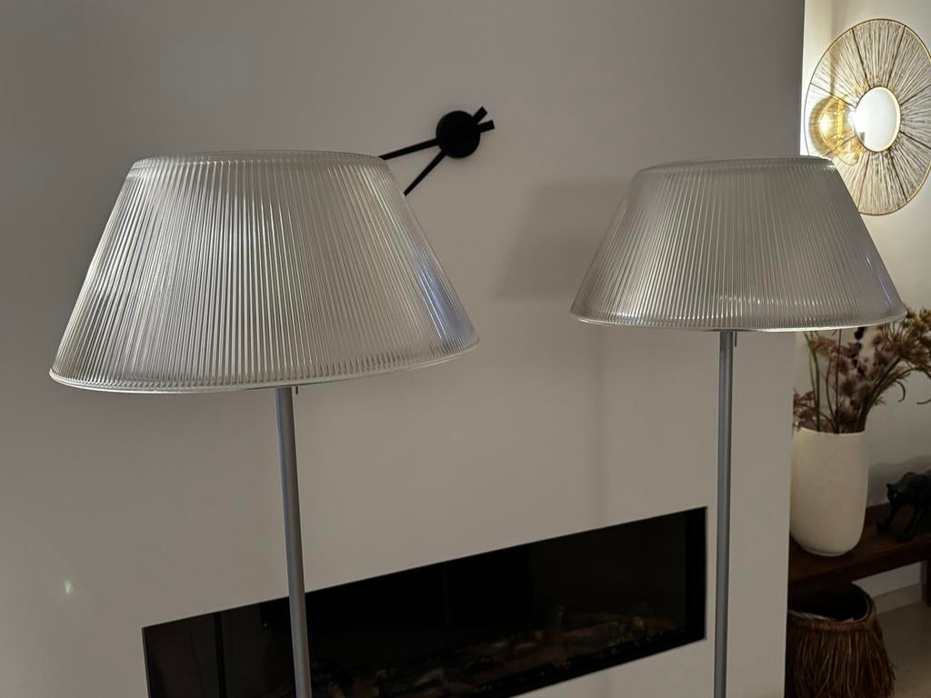 Philippe Starck Flos Romeo Moon Vloerlamp ( 2 stuks ), Huis en Inrichting, Lampen | Vloerlampen, Zo goed als nieuw, 150 tot 200 cm