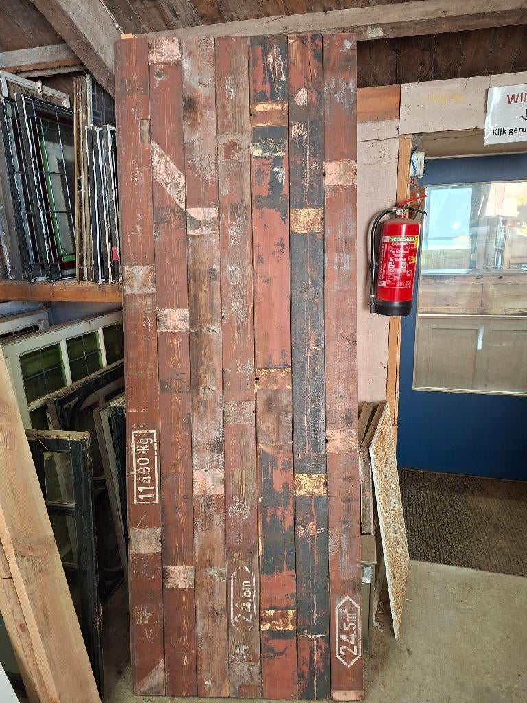 oude planken van treinwagons, Doe-het-zelf en Verbouw, Hout en Planken, Ophalen, Gebruikt, Minder dan 25 mm, Plank