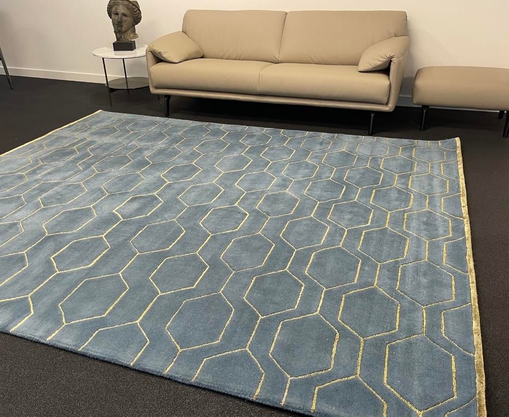 Brink en Campman Wedgwood Arris Teal tapijt NIEUW, Ophalen, 150 tot 200 cm, Rechthoekig, Nieuw