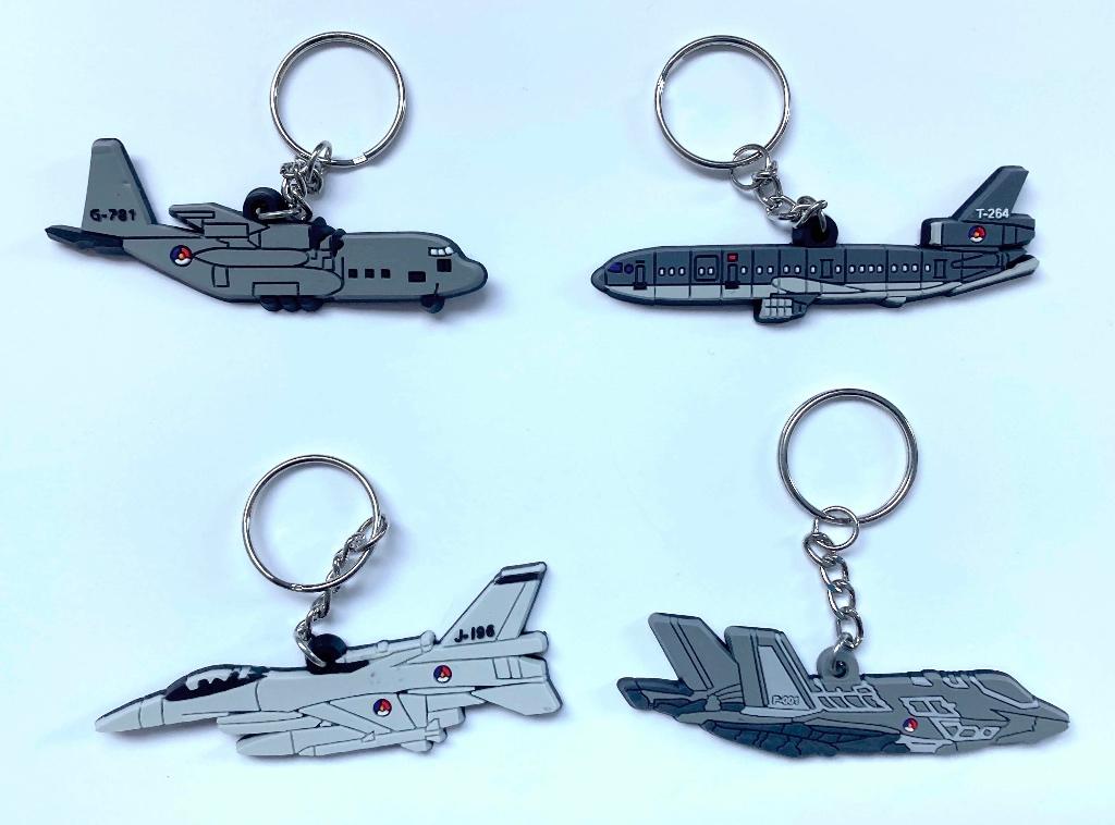Sleutelhangers van de Luchtmacht, complete set van 12, Verzamelen, Militaria | Algemeen, Luchtmacht, Overige typen, Nederland