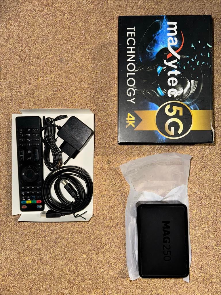 Maxytec 5G 4K Decoder MAG250 - Nieuwstaat, Ophalen of Verzenden, Zo goed als nieuw, Decoder