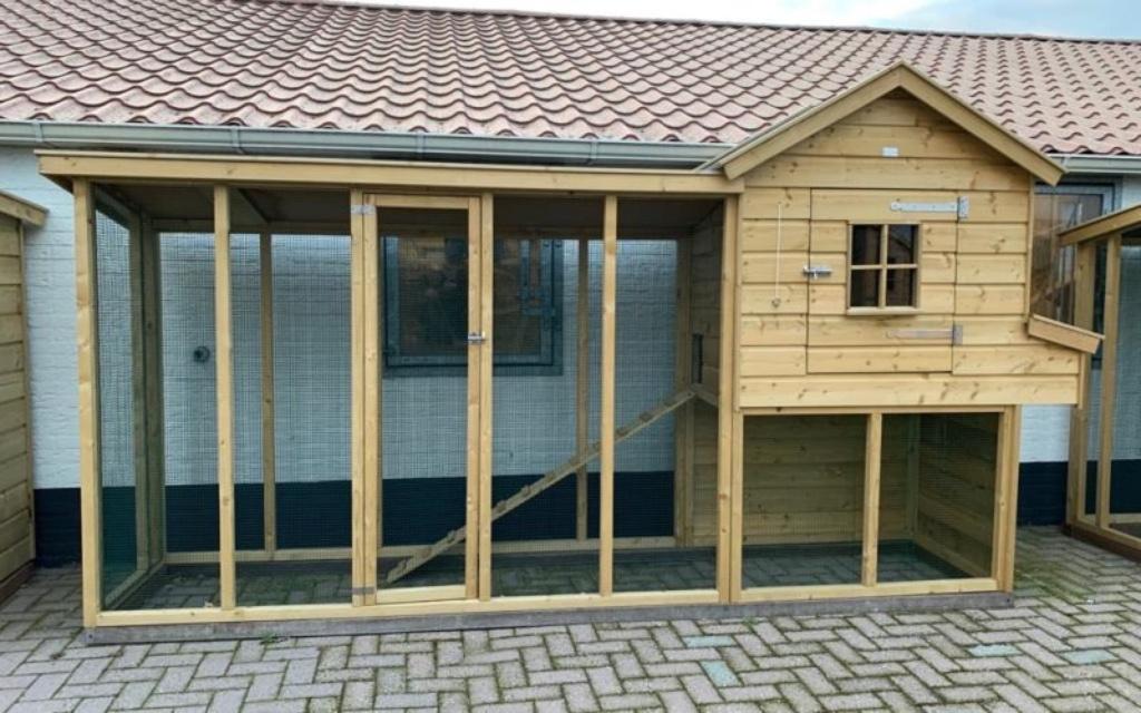 Hoog kippenhok met legnest kippenverblijf met legbak 🪺🥚, Dieren en Toebehoren, Pluimvee | Toebehoren, Nieuw, Kippenhok of Kippenren