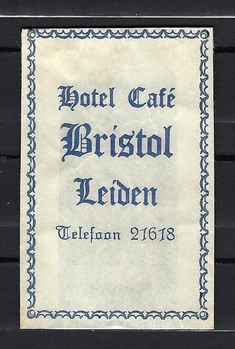 2661 Leiden hotel cafe BRISTOL, Verzamelen, Ophalen of Verzenden, Nederland