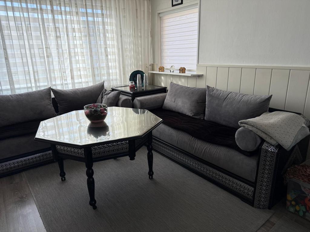 Marokkaanse Sedari met Tafel + Box, Ophalen, 250 tot 300 cm, Gebruikt, Hoekbank