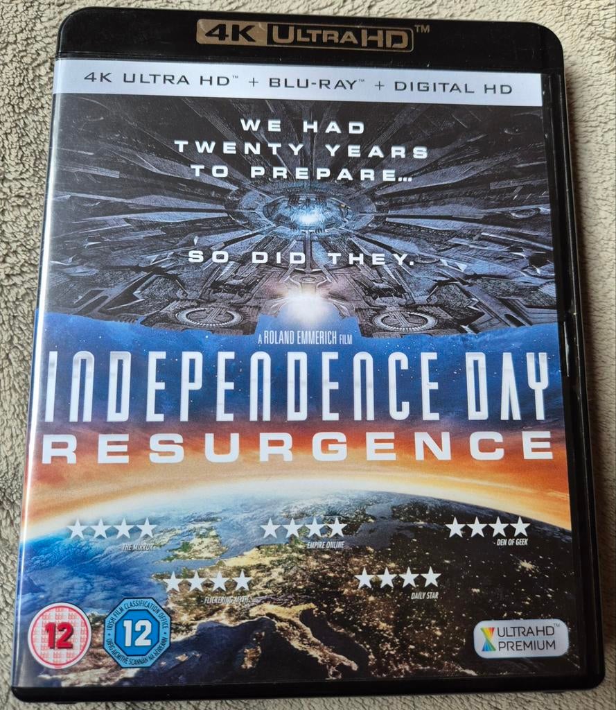 4K Ultra HD: Independence Day Resurgence, Cd's en Dvd's, Blu-ray, Ophalen of Verzenden, Zo goed als nieuw, Science Fiction en Fantasy