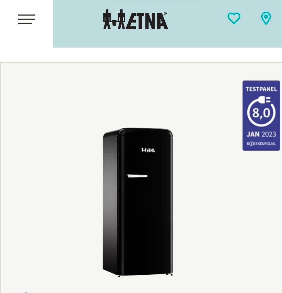 Etna Retro koelkast, 200 liter of meer, Ophalen of Verzenden, 160 cm of meer