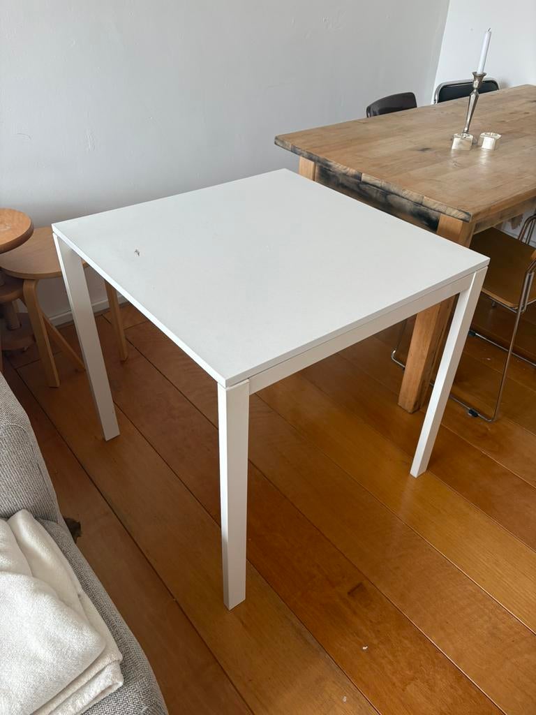 IKEA Melltorp - Vierkante witte tafel, Huis en Inrichting, Ophalen, Gebruikt