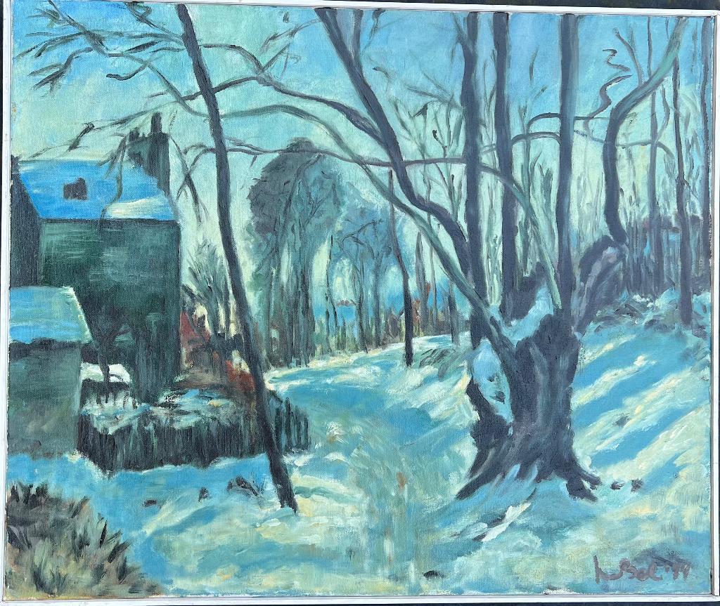 Kees Bol (1916-2009) Wintergezicht, Ophalen of Verzenden